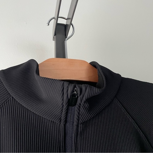 Athleta Salutation Ribbed Jacket III Black Full Zip Plus Size 1X NWT - Picture 6 of 10